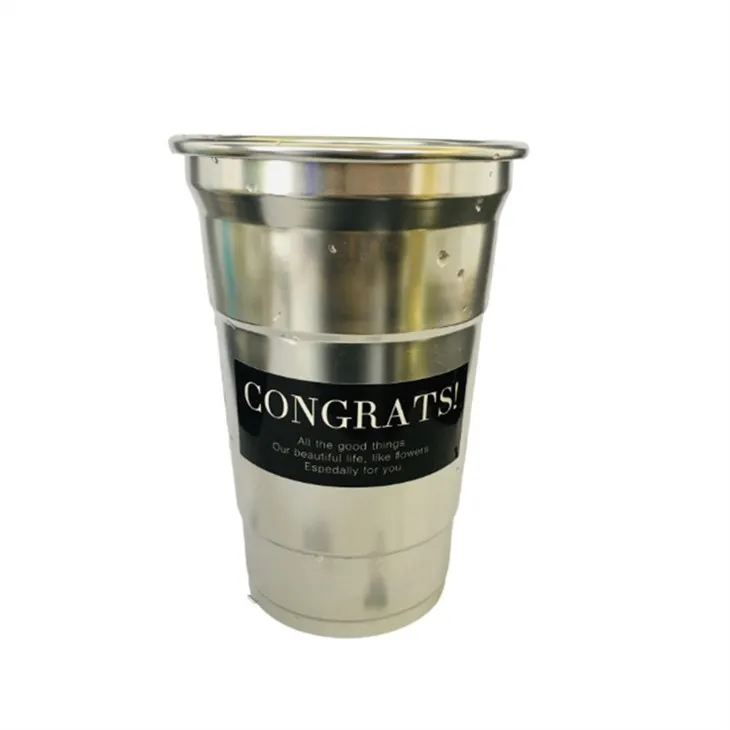 Tazza di alluminio per birra monouso Step