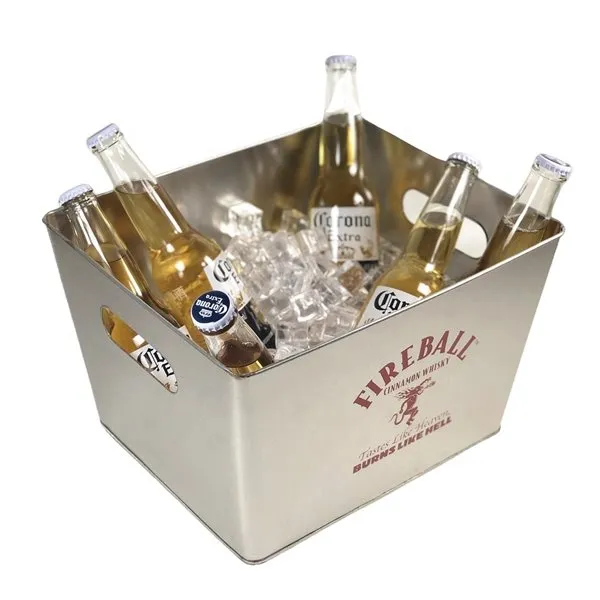 Secchio di ghiaccio in metallo zincato