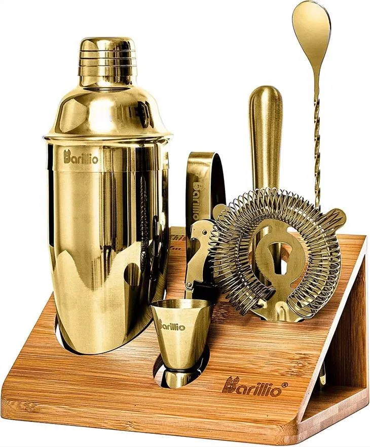 Kit per la preparazione di cocktail d'oro
