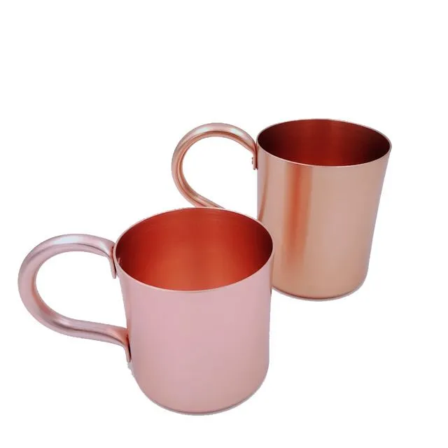 Tazza da esterno in alluminio anodizzato con manico