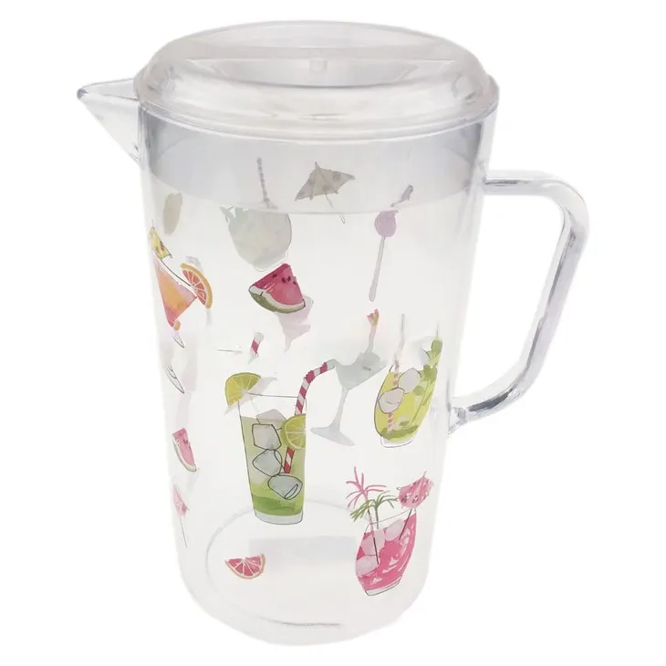 Brocca di plastica con coperchio