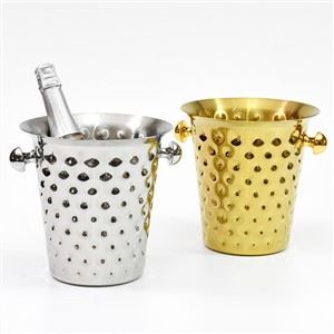 Secchio per ghiaccio di birra in acciaio inossidabile martellato