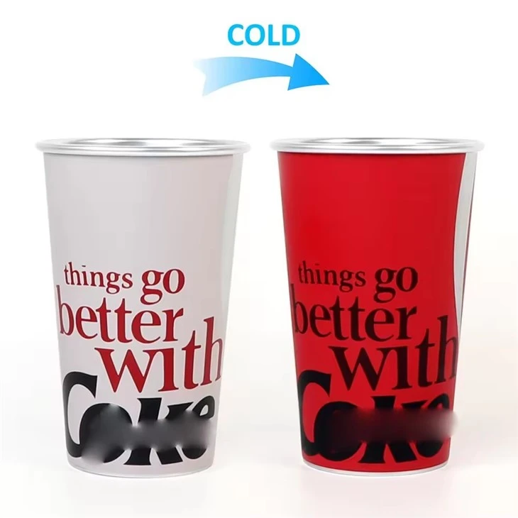 custom logo color changing aluminum cup custom logo color changing aluminum cup